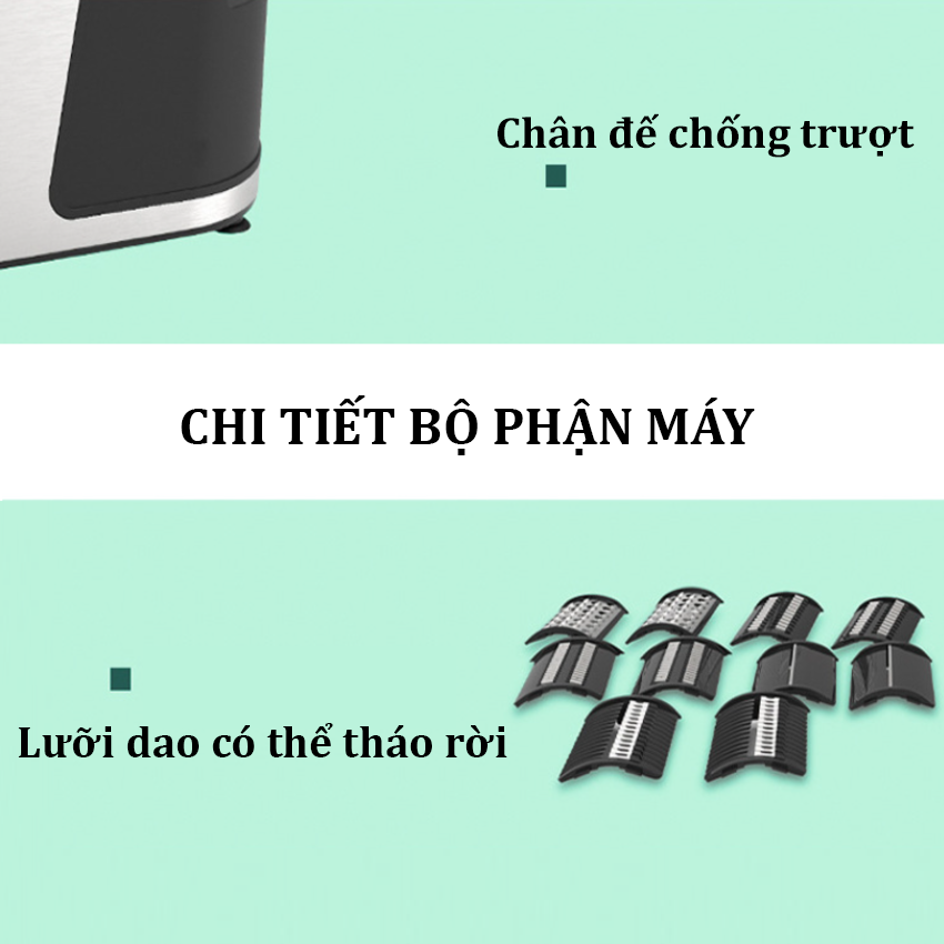 Máy bào thái rau củ quả 5 loại khuôn thương hiệu Camoca VSY-S công suất 500W - Hàng chính hãng