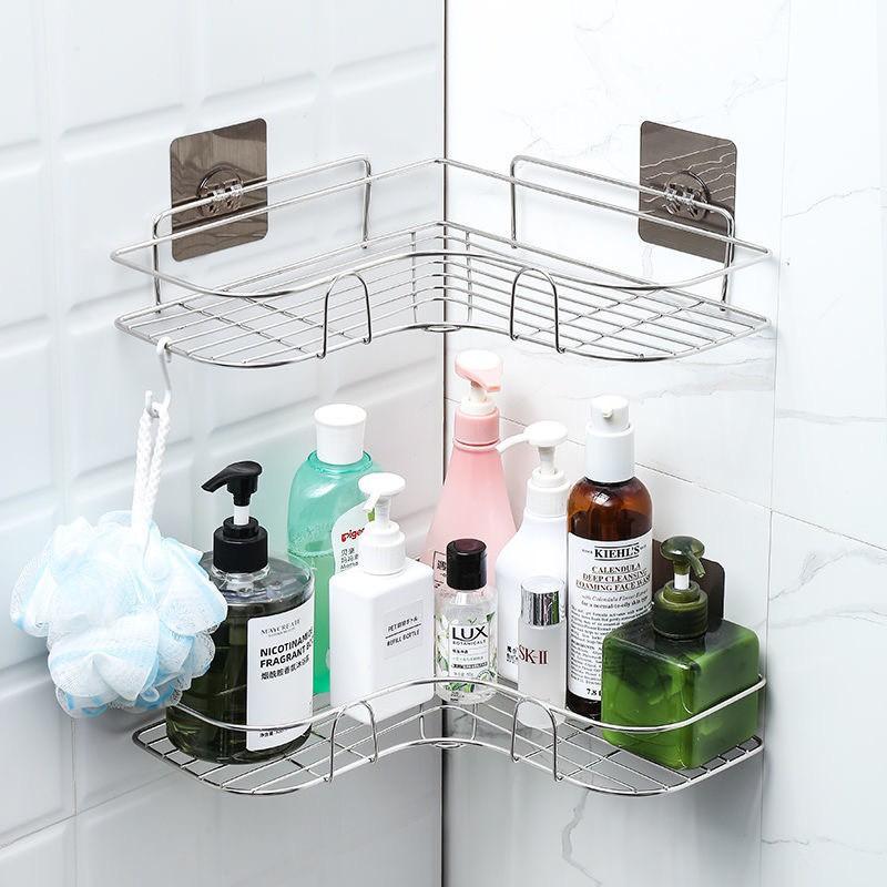 Kệ Góc Inox Chất Liệu Cao Cấp Nhà Tắm, Nhà Bếp, Phòng Khách Dính Tường Siêu Chắc