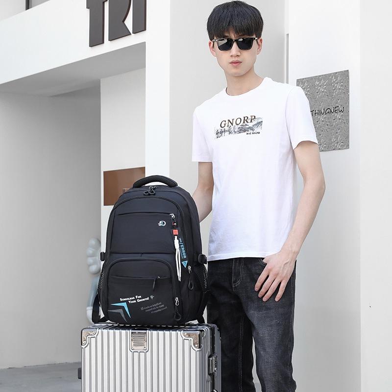 Balo basic đi học vải dù chống nước ba lô du lịch thời trang unisex cao cấp 9472
