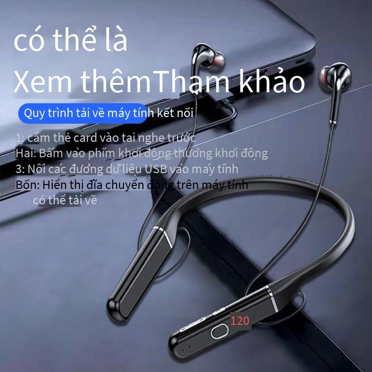 Phong cách mới nhất HIFI bass chất lượng cao treo cổ Tai nghe Bluetooth không dây Tai nghe Bluetooth hai tai treo cổ thể thao chạy bộ