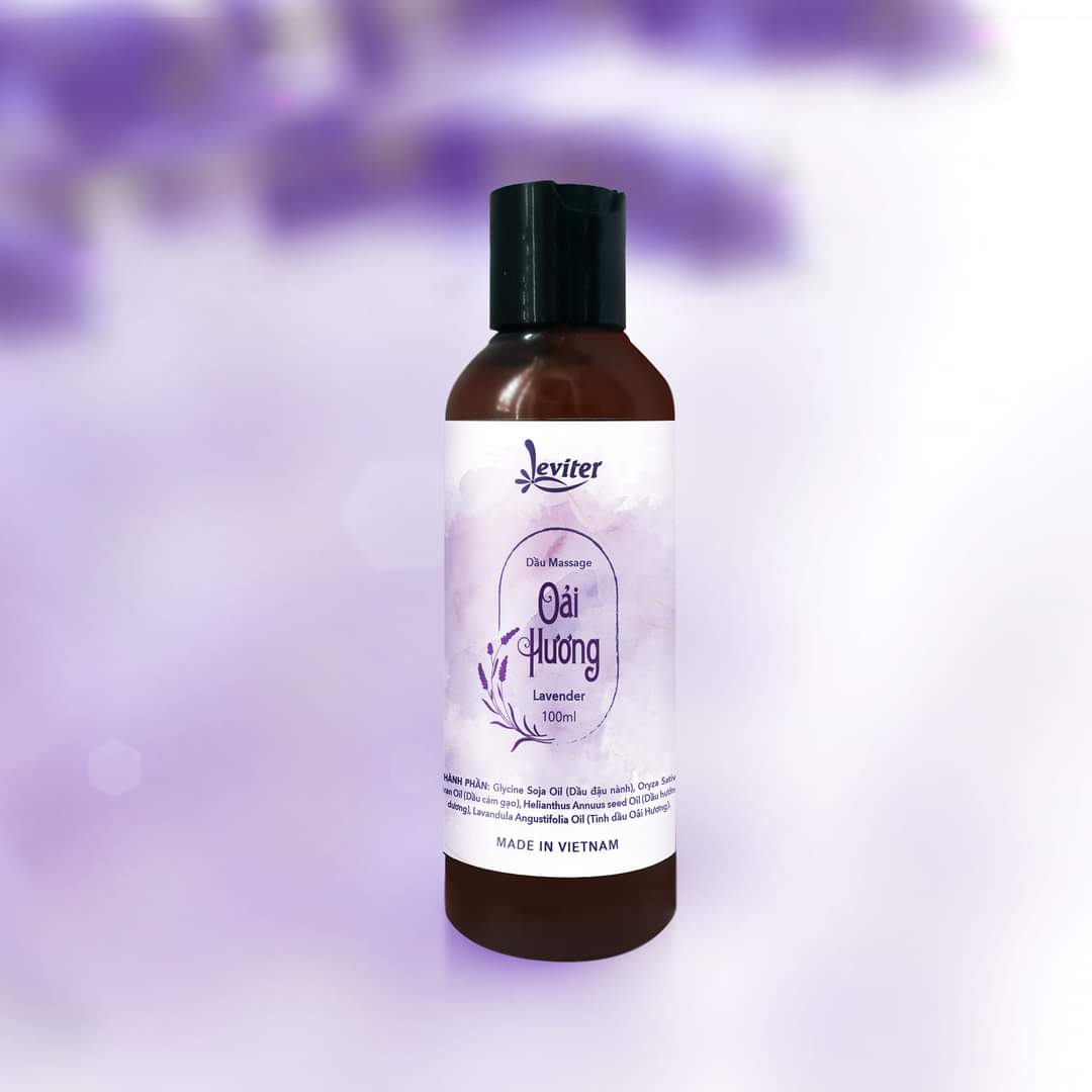 Dầu massage body dưỡng da Oải hương Leviter 100ml
