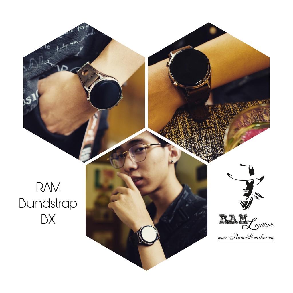DÂY ĐỒNG HỒ QUÂN ĐỘI ĐỨC BUNDSTRAP BX1 DA BÒ SÁP NGỰA -ĐỦ SIZE 18,20,22,CASIO,APPLE WATCH