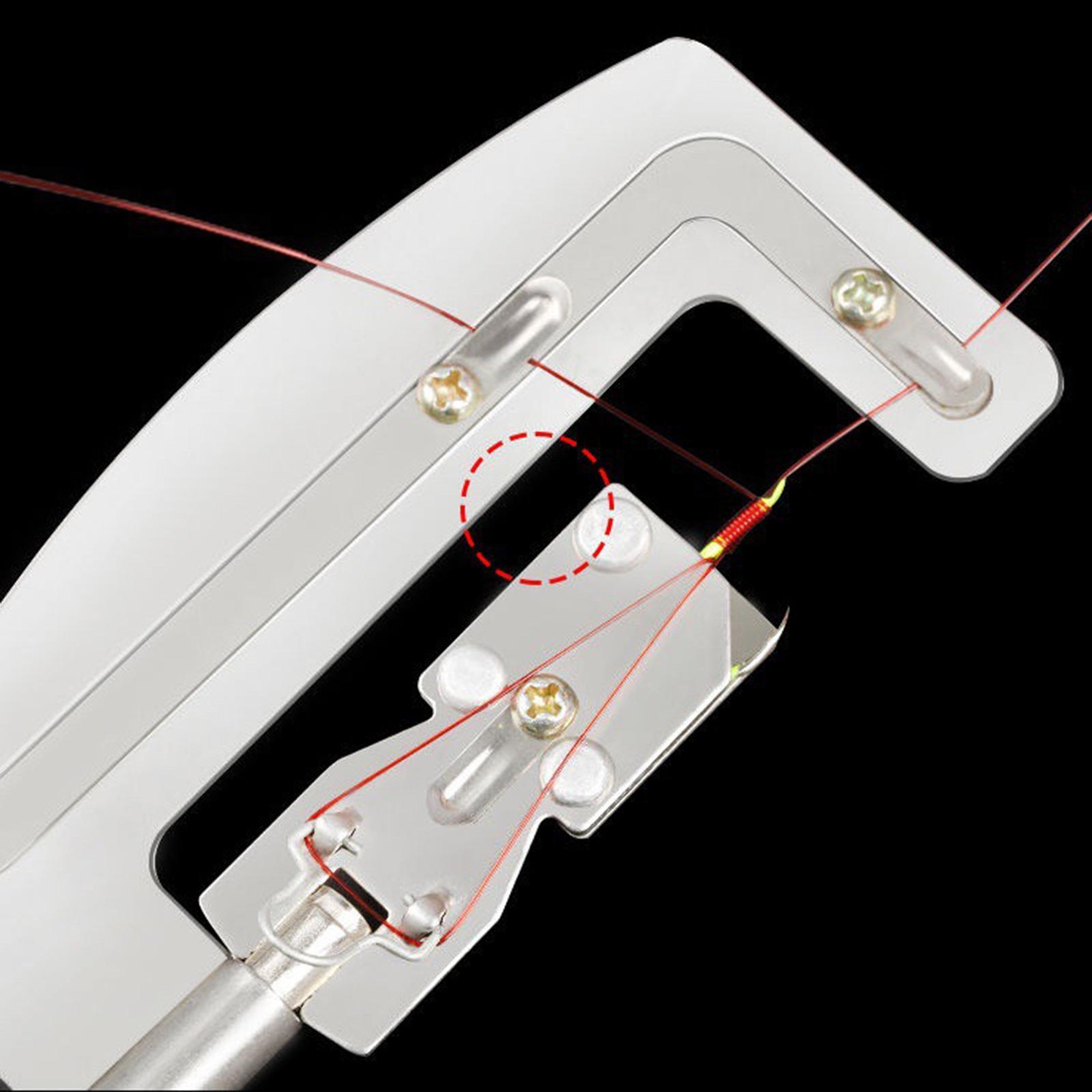 Fishing Hook Knot Tier Machine Stainless Steel Durable Practical Fishing Wire Tying Tool Fishing Hook Line Tying for Carp Fishing Supplies