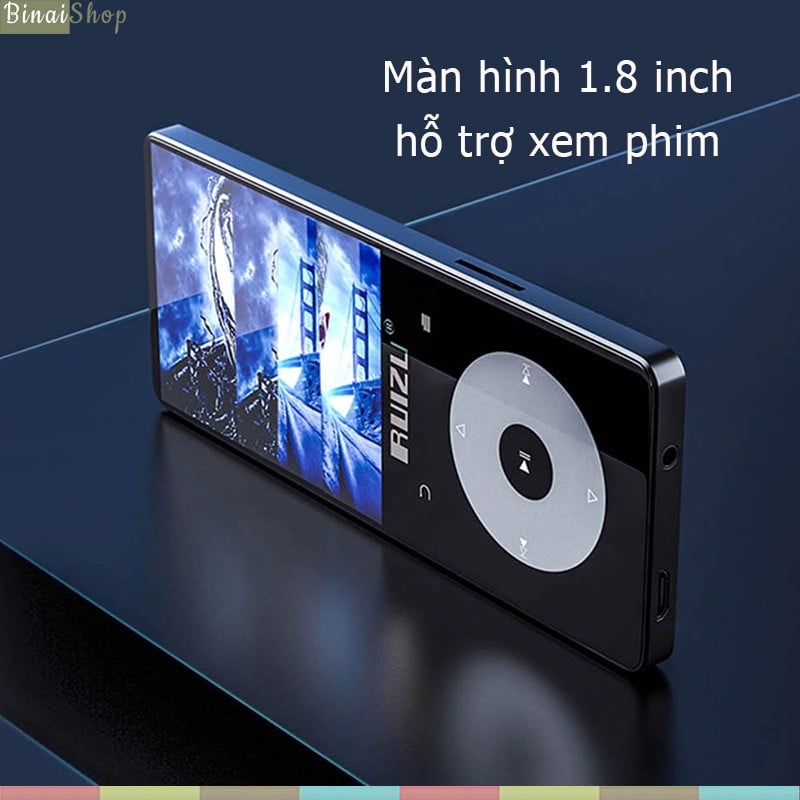 Ruizu X02B - Máy Nghe Nhạc Lossless, Bluetooth 5.0, Hỗ Trợ Xem Phim , Loa Ngoài, Lặp Đoạn A-B , Thời Gian Sử Dụng 15 Giờ (8GB) - hàng chính hãng