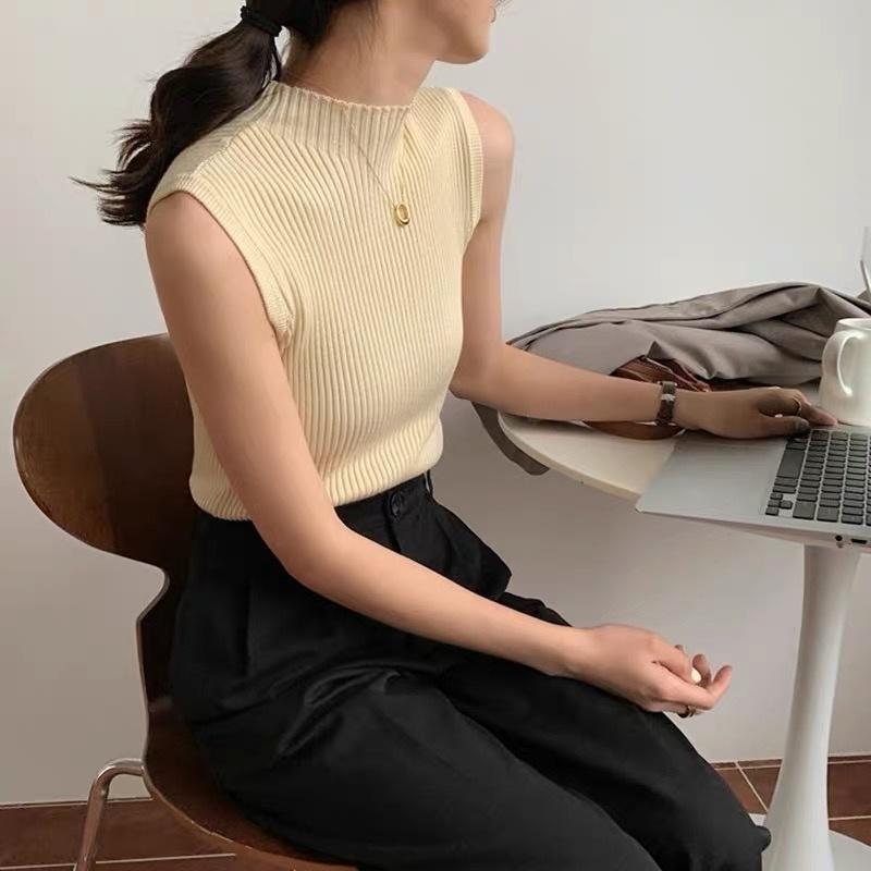 MS615 Áo sát nách cao cổ len tăm basic Quảng Châu