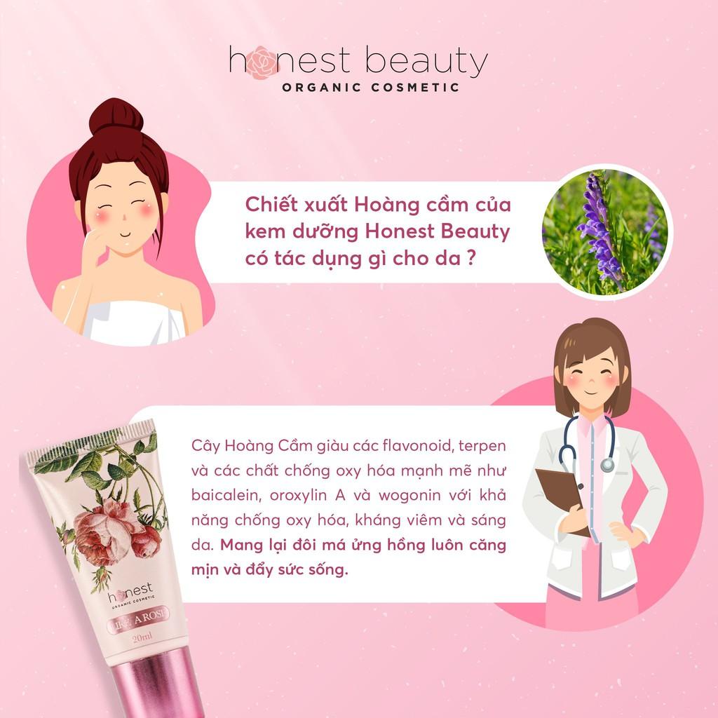 Kem dưỡng da tạo má Hồng hữu cơ, tự nhiên không make up HONEST BEAUTY Like a Rose, phù hợp mọi loại da