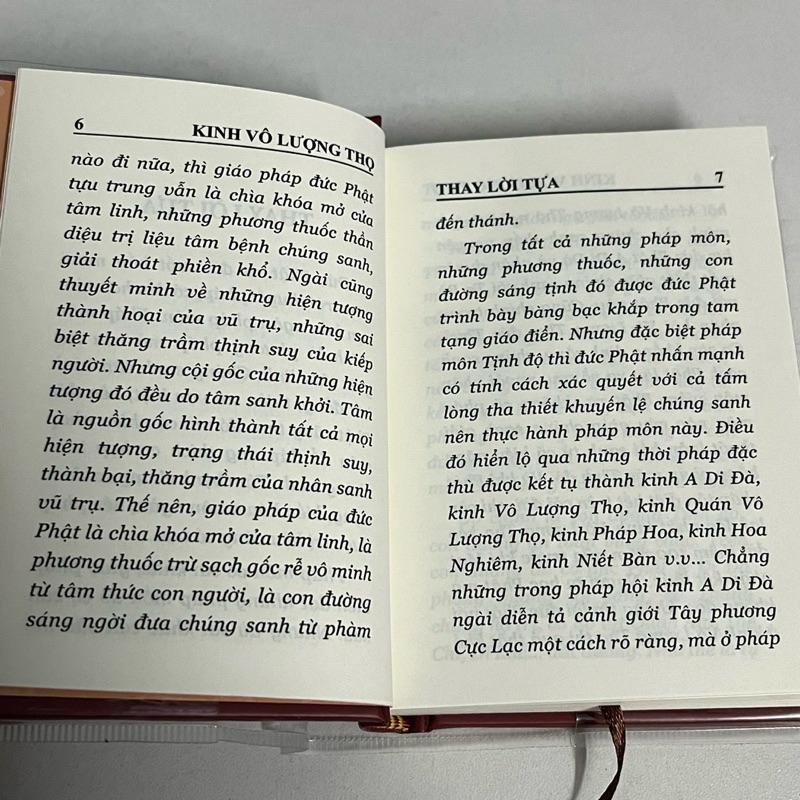 Sách - Phật Thuyết Đại Thừa Vô Lượng Thọ Trang Nghiêm Thanh Tịnh Bình Đẳng Giác Kinh - Khổ Mini, Bìa Cứng Bọc Plastic