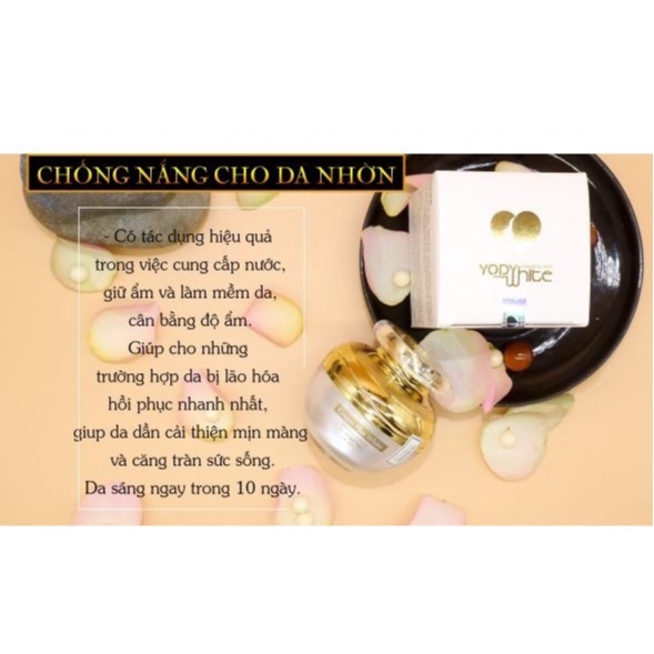 Kem chống nắng cho da nhờn yody white phương anh Cream Plus White - dưỡng trắng và bảo vệ da