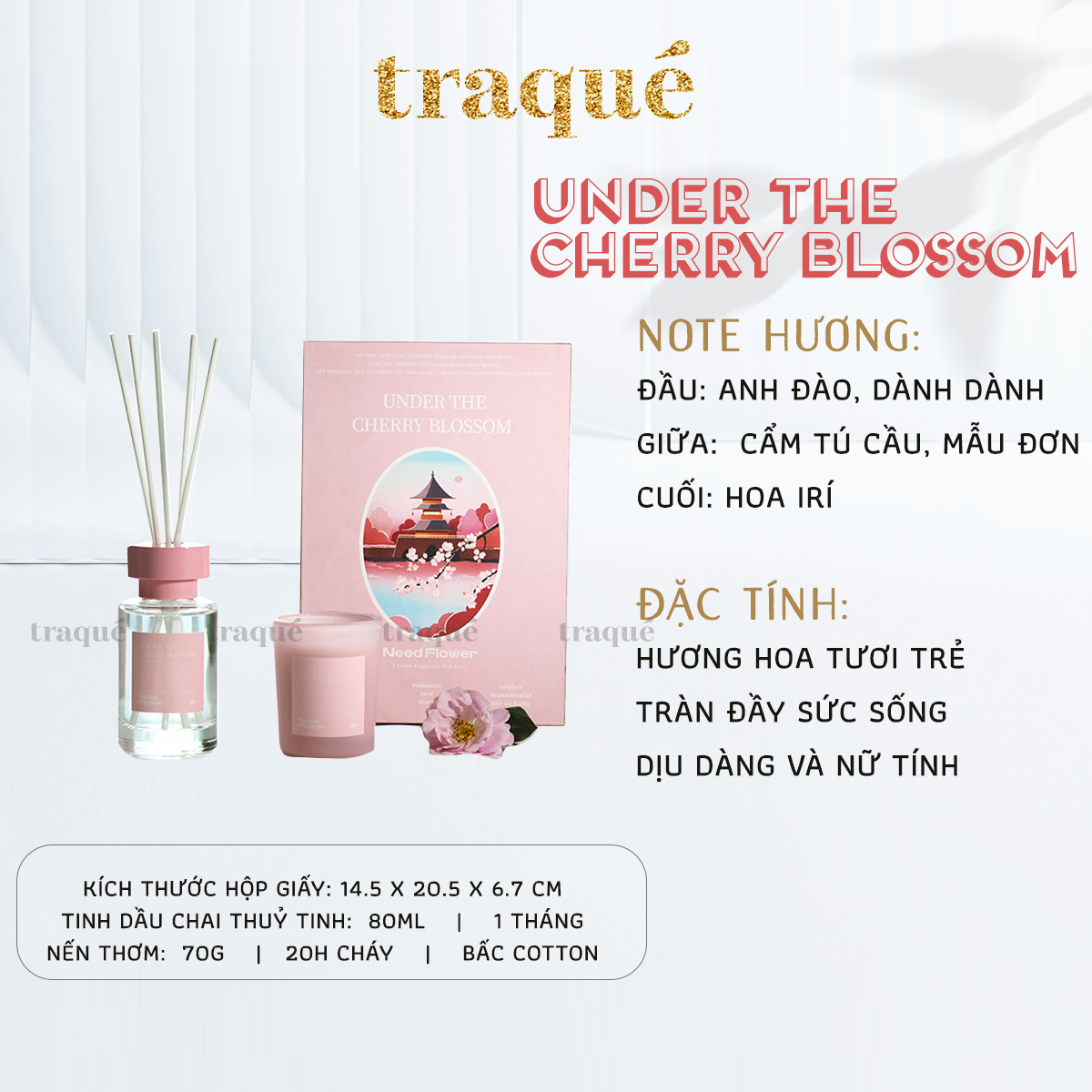 Set hộp quà nến thơm va tinh dầu khuếch tán