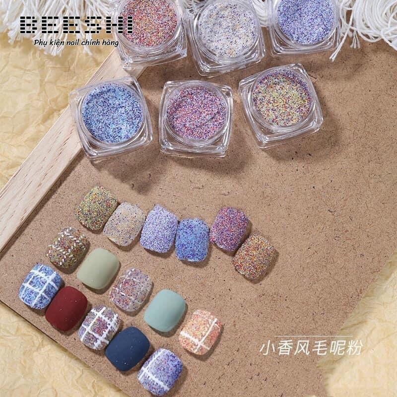 Nhũ dạ nail, nhũ kẻ dạ phong cách hàn quốc set 6 hũ- -beeshi shop nail