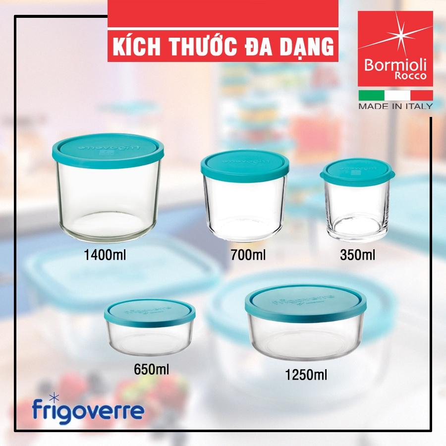 Hộp thuỷ tinh tròn Frigoverre 12 - 300ml chuyên dùng ngăn đông tủ lạnh (Bormioli Rocco)- Hàng chính hãng