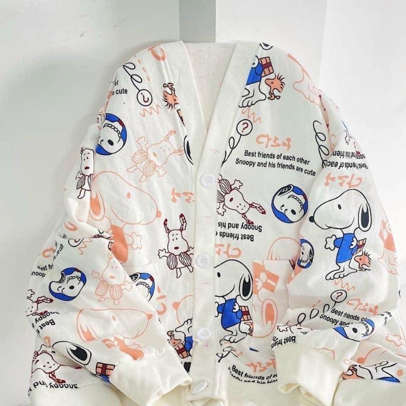 Áo khoác CARDIGAN SNOOPY chất nỉ bông cực chất || Hany shop