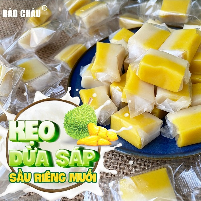 COMBO 3 Kẹo dừa sáp VICOSAP kẹo mềm dẻo ít đường đặc sản Trà Vinh