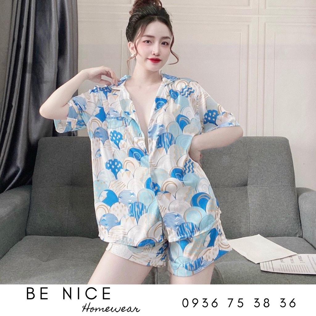 Set pijama lụa mặc nhà họa tiết mới lạ, Be Nice Homewear