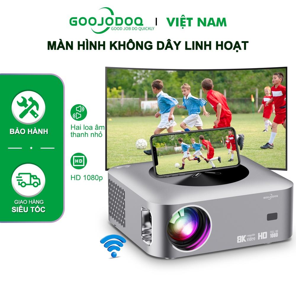 [HÀNG CHÍNH HÃNG GOOJODOQ] Máy Chiếu 4K Wifi Full 1080p Bluetooth Tích Hợp Loa Hỗ trợ đồng bộ màn hình điện thoại thông minh dành cho Android