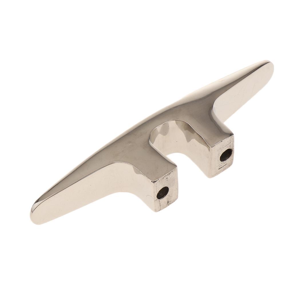 Lightweight Durable Stainless Steel Boat Mooring Cleat Open Base Dock Cleat for Yacht Kayak Canoe Fishing Boat