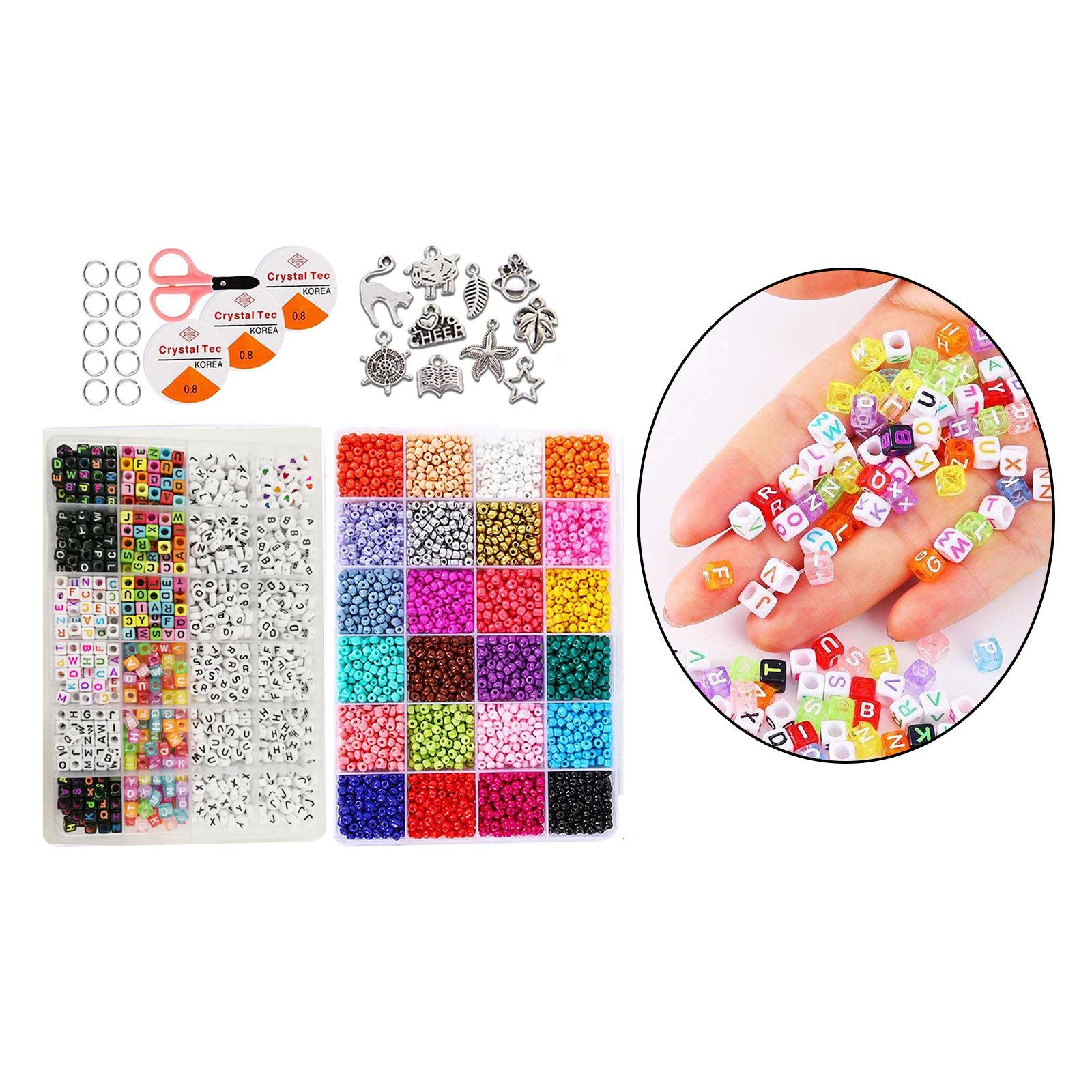 Glass Seed Beads Loose Scissor DIY Bracelets Jewelry Making Finding Supplies