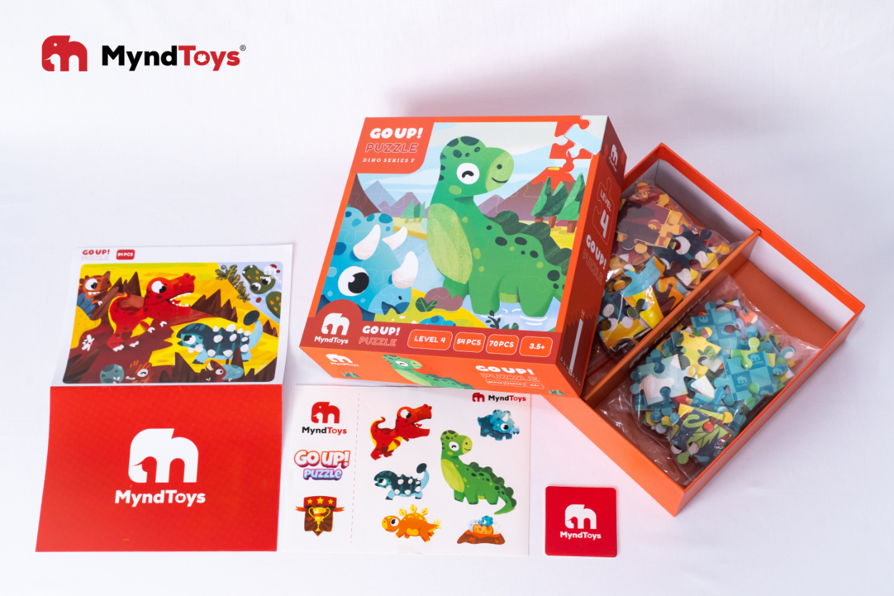 Đồ Chơi Xếp Hình MyndToys Go Up! Puzzle Level 4 - Dino Series F