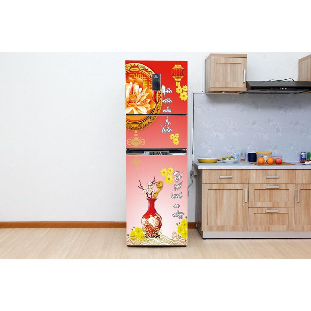 DECAL DÁN TỦ LẠNH MẪU XUÂN 2022 A ĐẸP - BỀN - SANG