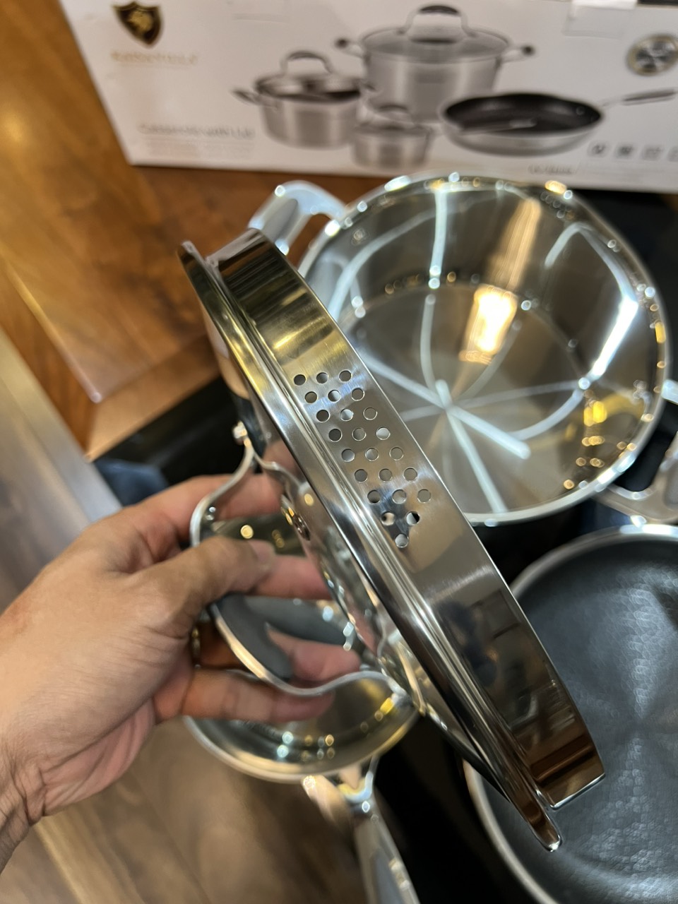 Bộ Nồi Inox 7 Chi Tiết Kaisa Villa KV-30409, Inox 304 Sáng Bền Đẹp - Hàng Chính Hãng