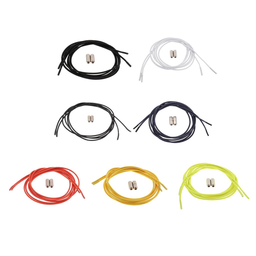 2pcs/Set Unisex No Tie Shoe Laces Elastic Rubber Shoelaces Elastics