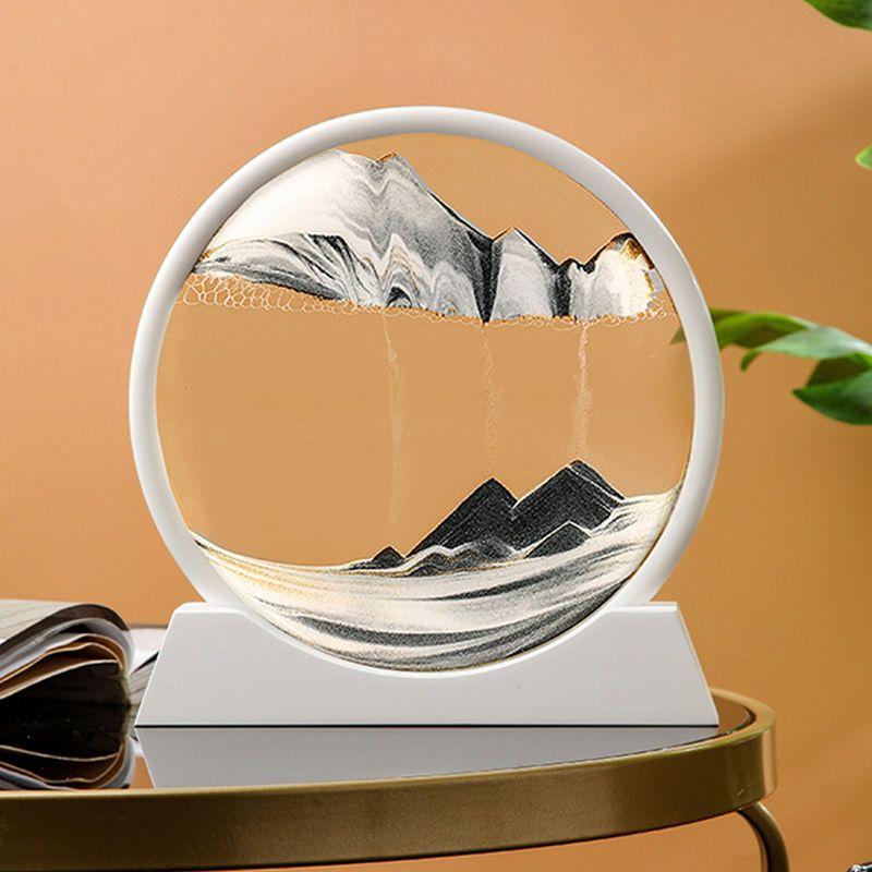 Tranh cát chảy 3D sáng tạo - Tranh cát giải nén để bàn Đếm ngược Trang Trí Nhà cửa - Quà lưu niệm'