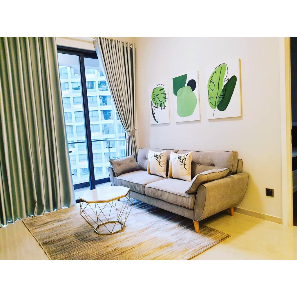Tranh canvas vẽ tay lá tropical