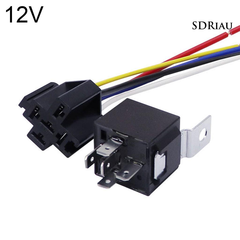 Rơ Le Tự Động 12 / 24v 5 Pin Kèm Ổ Cắm Chuyên Dụng Cho Xe Hơi Qcd1914