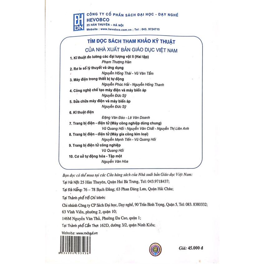 Trang Bị Điện - Điện Tử Máy Công Nghiệp Dùng Chung