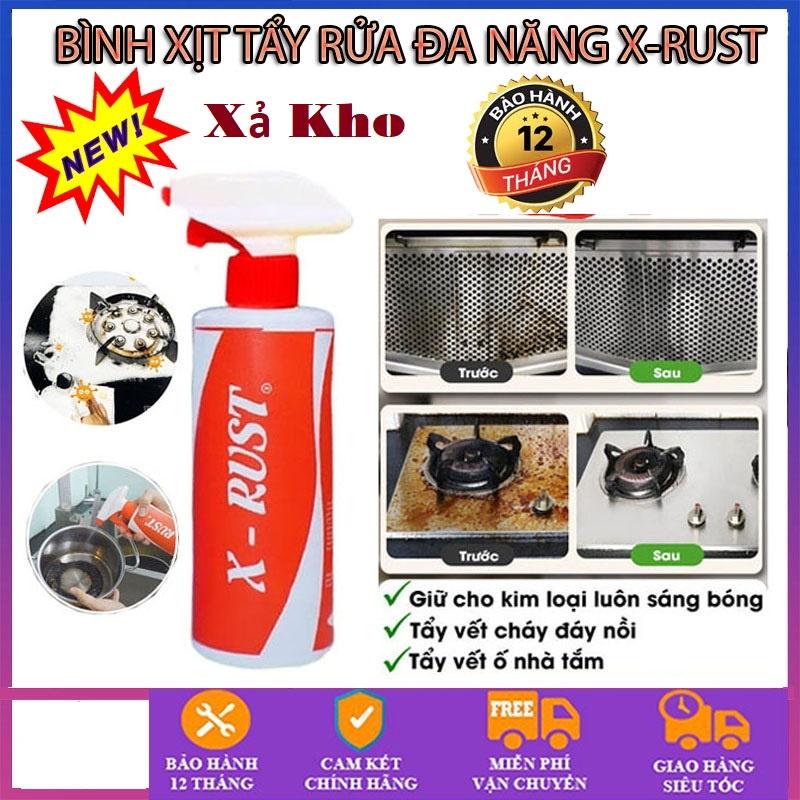 Chai xịt X RUST tẩy sạch gỉ sét, xịt tẩy rửa nhà bếp tẩy rửa xoong nồi