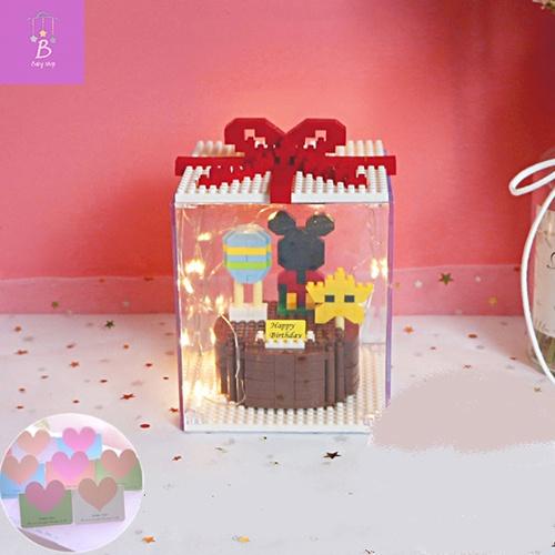 Bộ Lắp Ghép Tạo Hình Bánh Sinh Nhật 3D Thỏ Stella Và Gấu Có Đèn Làm Quà Tặng Trang Trí