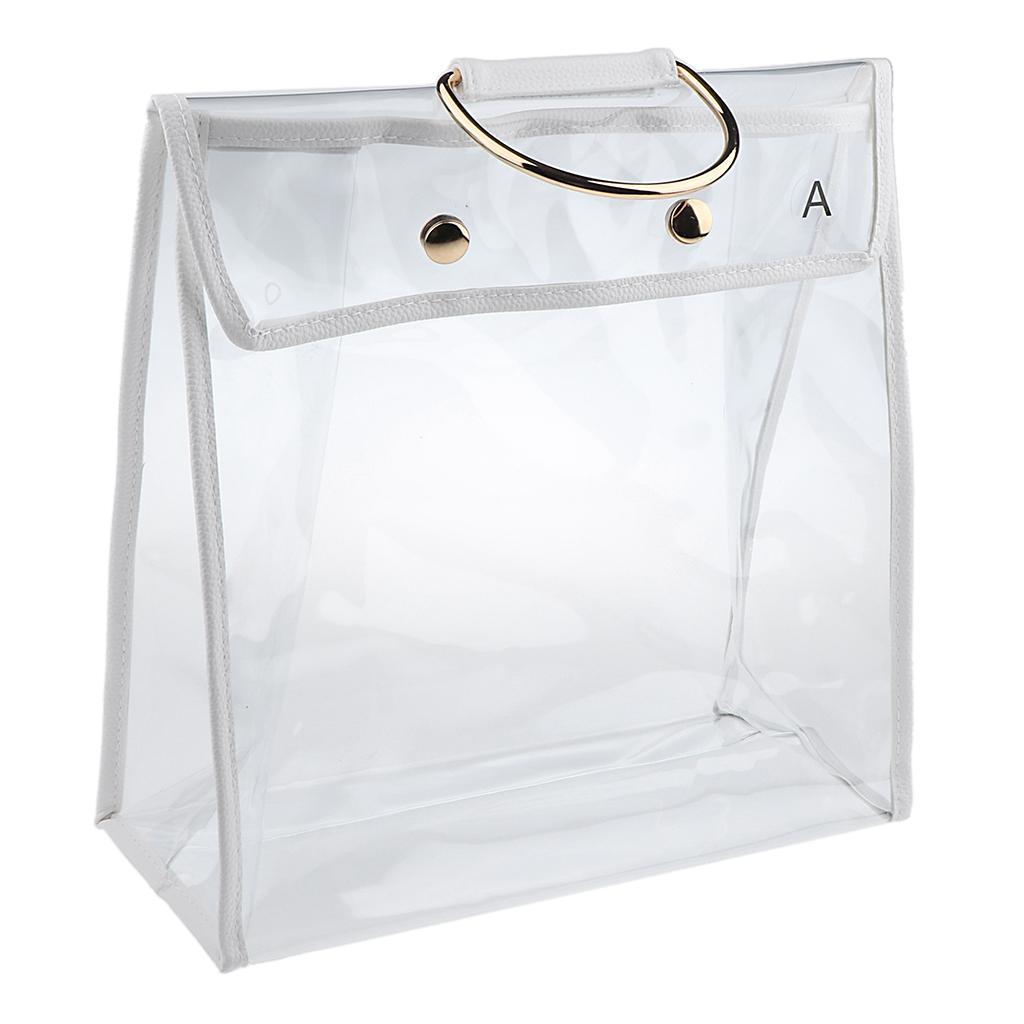 Women’s Transparent Storage Bag Clear Cosmetic PVC Organizer Dustproof Handbag Holder