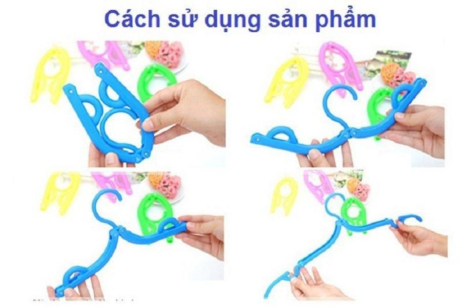 Móc treo quần áo Xếp Gọn kiểu Nhật, móc áo du lịch đa năng