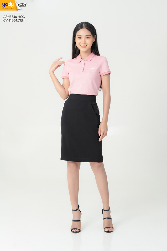 Áo Phông Polo Nữ YODY Tay Ngắn Phối Bo Chất Liệu Pique Mắt Chim Co Giãn Thoải Mái - APN3340