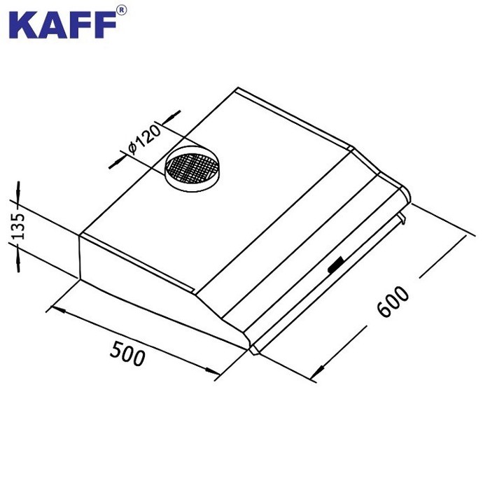 Máy hút mùi bếp 6 tấc Kaff KF-638B - Hàng chính hãng