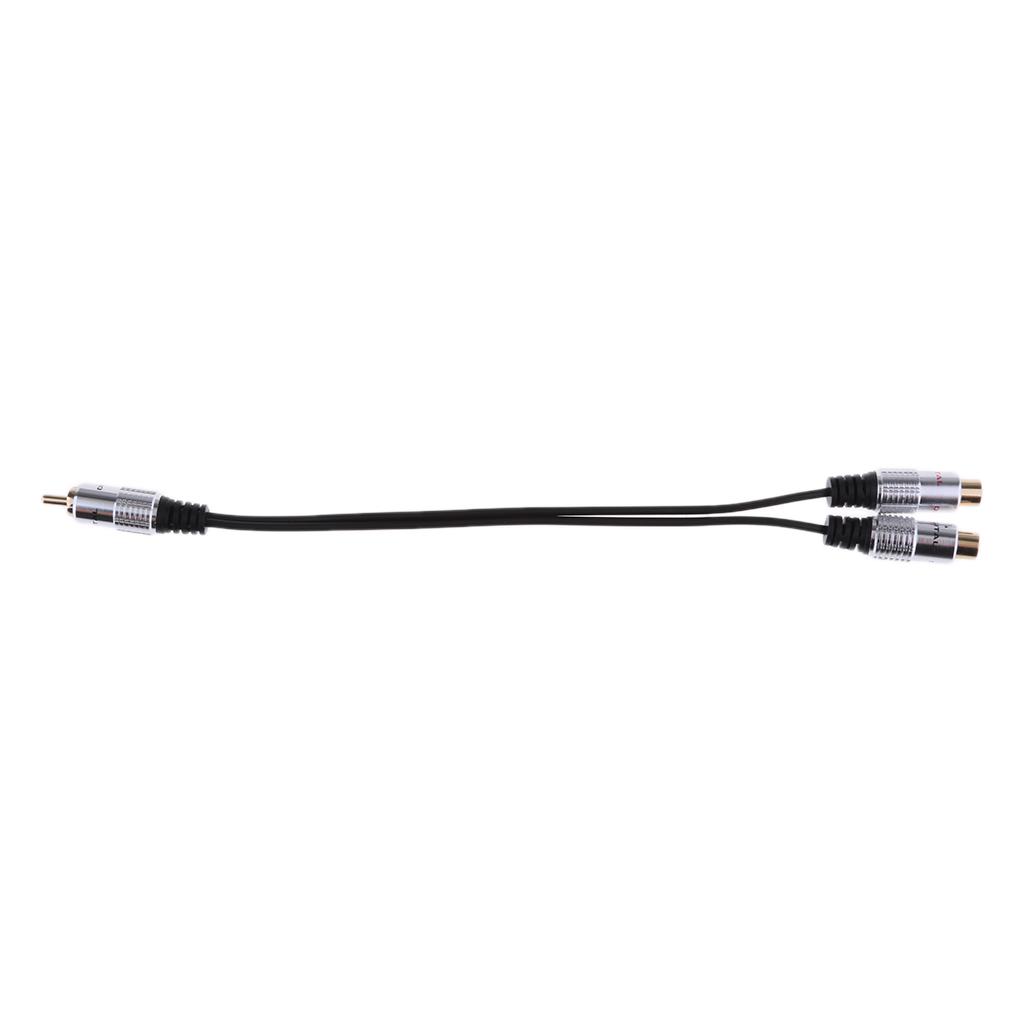 RCA Splitter Adapter Cable 1-Male to 2-Female for Digital Audio / Subwoofer