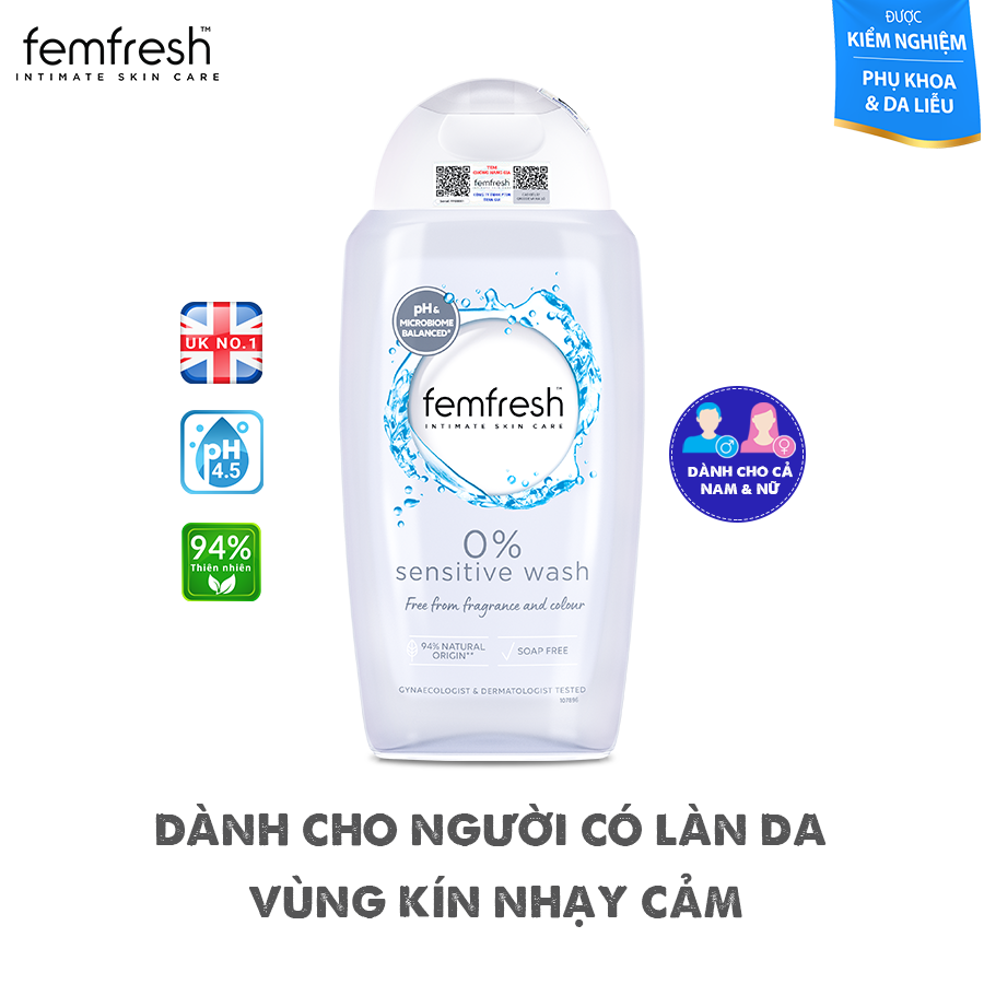 [Mua 2 Tặng 1] Mua Dung Dịch Vệ Sinh Phụ Nữ Femfresh Soothing Wash 250ml + Femfresh 0% Sensitive Intimate Wash 250ml Dành Cho Da Nhạy Cảm - Quà Tặng Ngẫu Nhiên