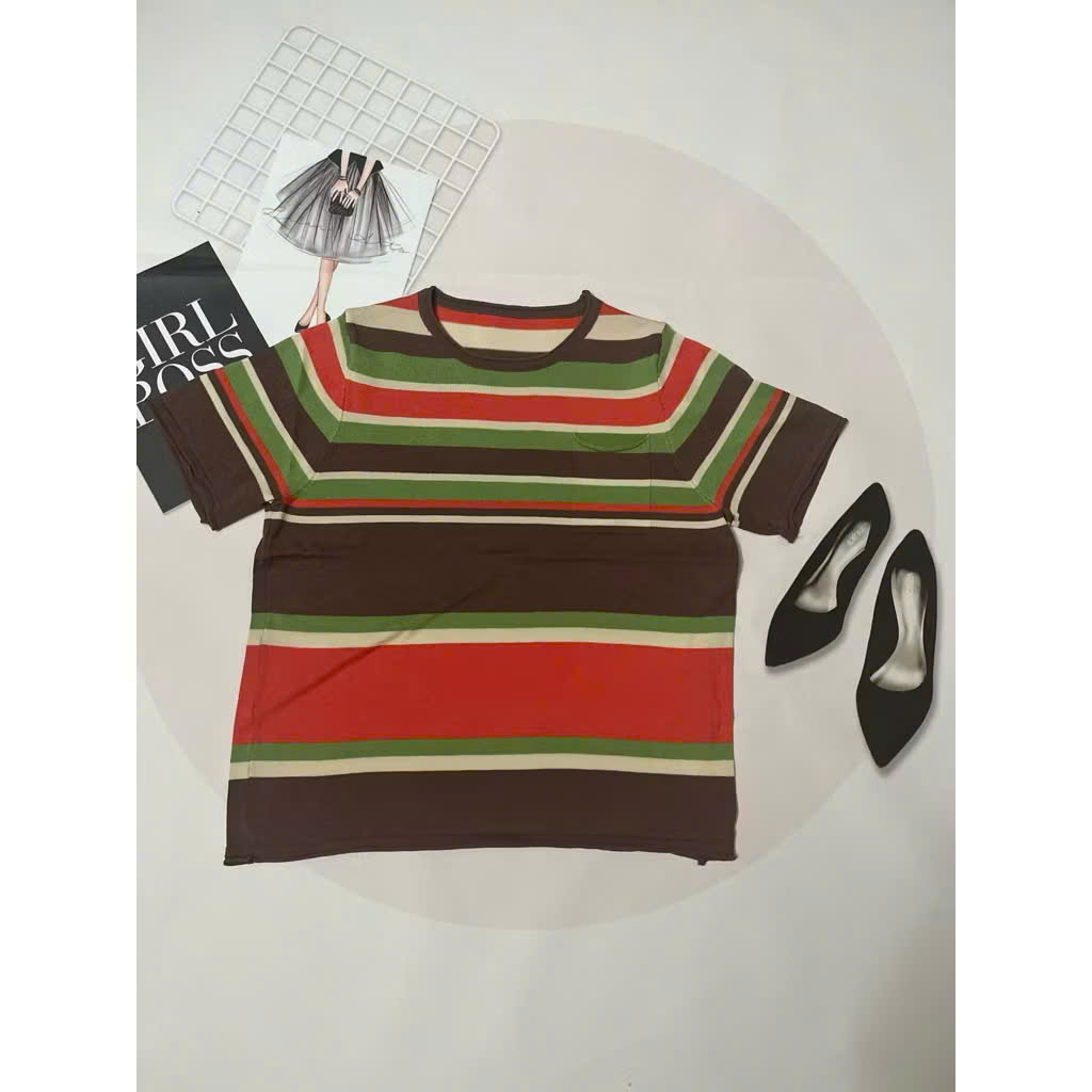 Áo len mongtoghi,áo len dệt kim nữ hàng thanh lý họa tiết dễ thương size 58-63,65kg