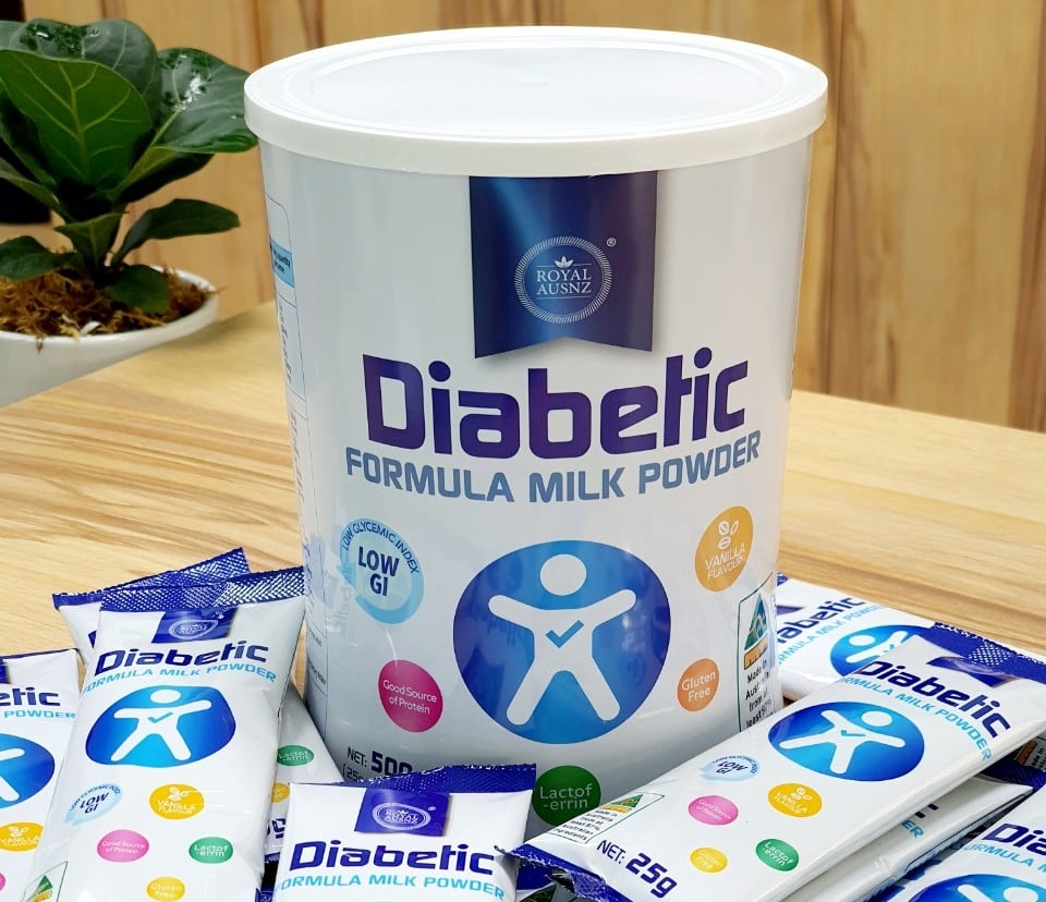 Sữa Bột RoyalAusnz Úc Diabetic Formula Hỗ Trợ Hạ Đường Máu Dành Cho Người Tiểu Đường Hộp 500gr