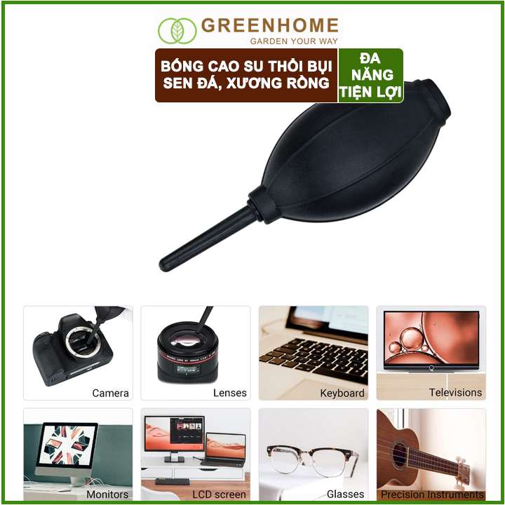 Bóng Cao Su Thổi Bụi GreenHome, D15xr5cm, Dụng Cụ Làm Vườn, Làm Sạch Cây Sen Đá, Bonsai, Màu Sắc Ngẫu Nhiên