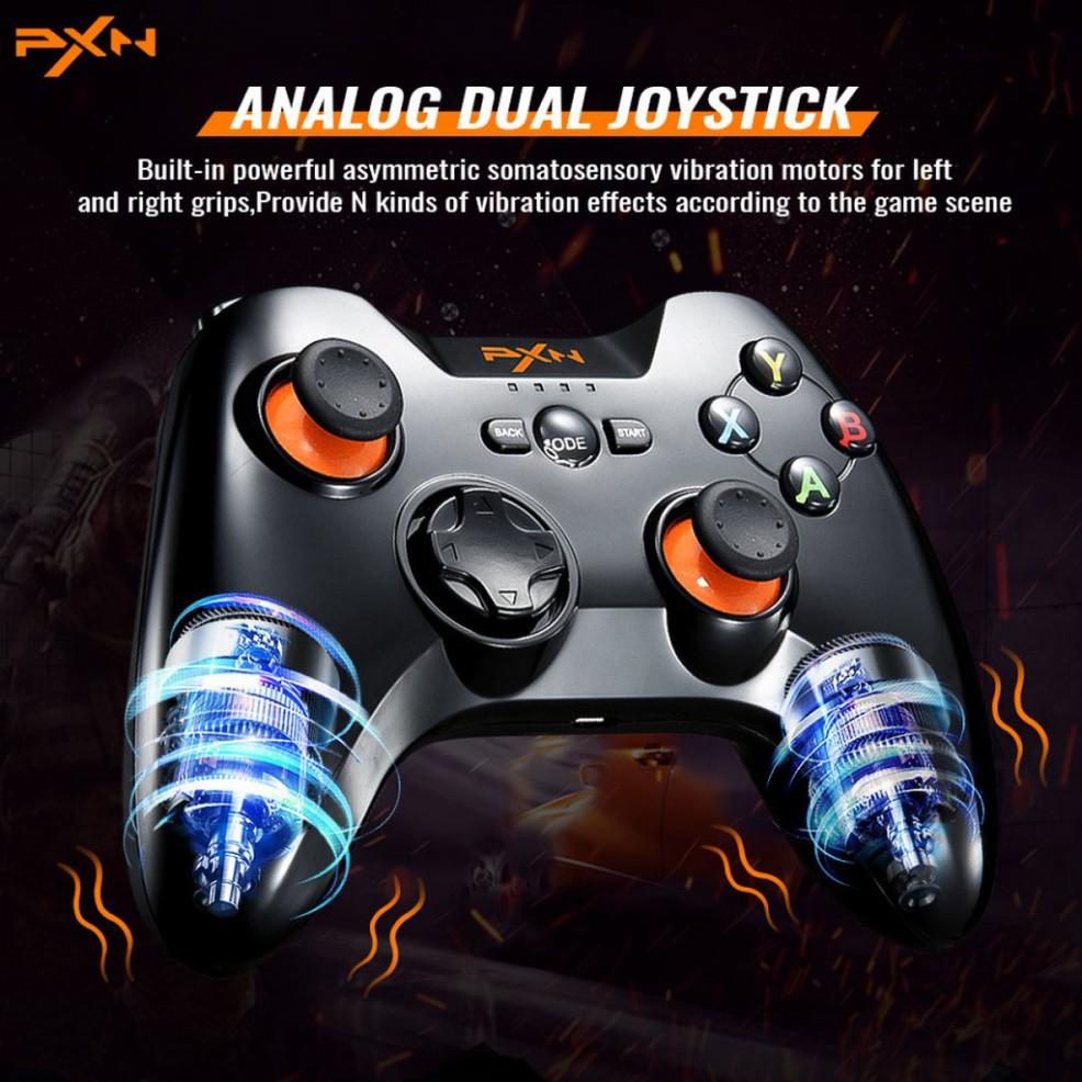 Tay cầm chơi game không dây PXN 9613 Black Bluetooth form XBOX dành cho PC / Android / Smart TV / PS3 - - HÀNG CHÍNH HÃNG