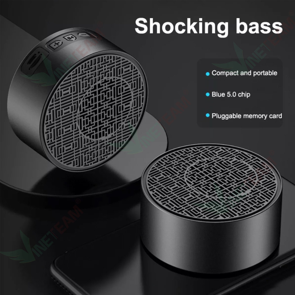 Loa Bluetooth 5.0 Siêu Trầm Manovo A8 Âm Thanh HIFI Bass Cực Mạnh Hỗ Trợ Thẻ Nhớ Pin 1000mAh - Hàng Nhập Khẩu