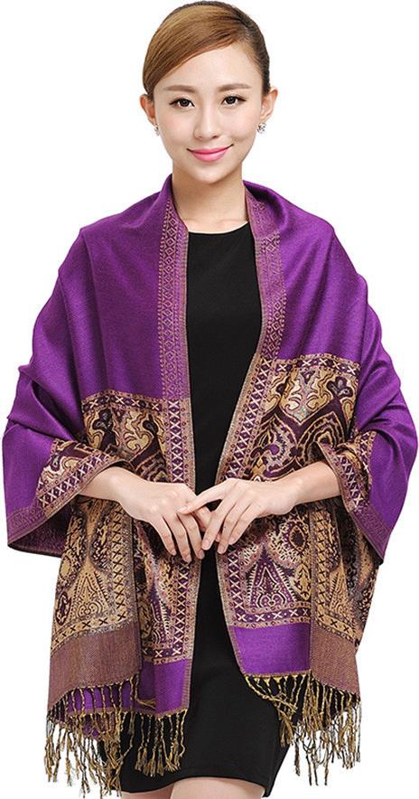 Khăn Pashmina Thêu Kim Tuyến – PMT907