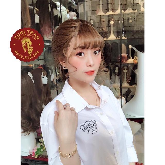 Tóc giả mái thưa bát xoăn