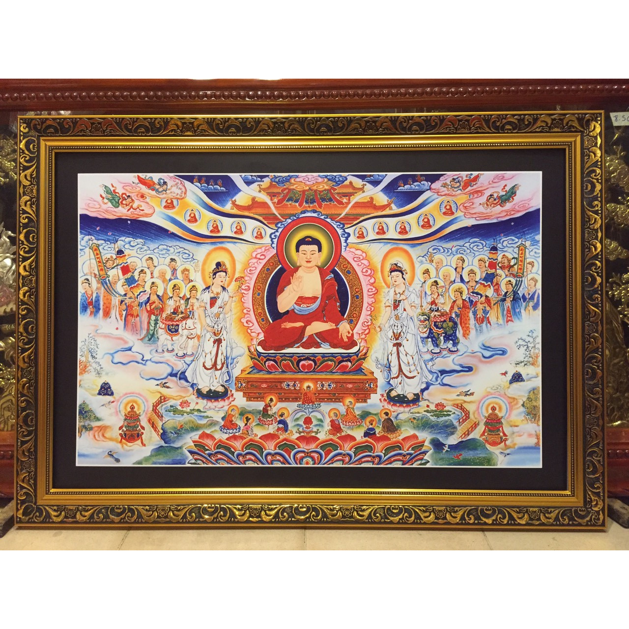Tranh phong thuỷ, Phật Tam Thánh , Tây Phương Cực Lạc