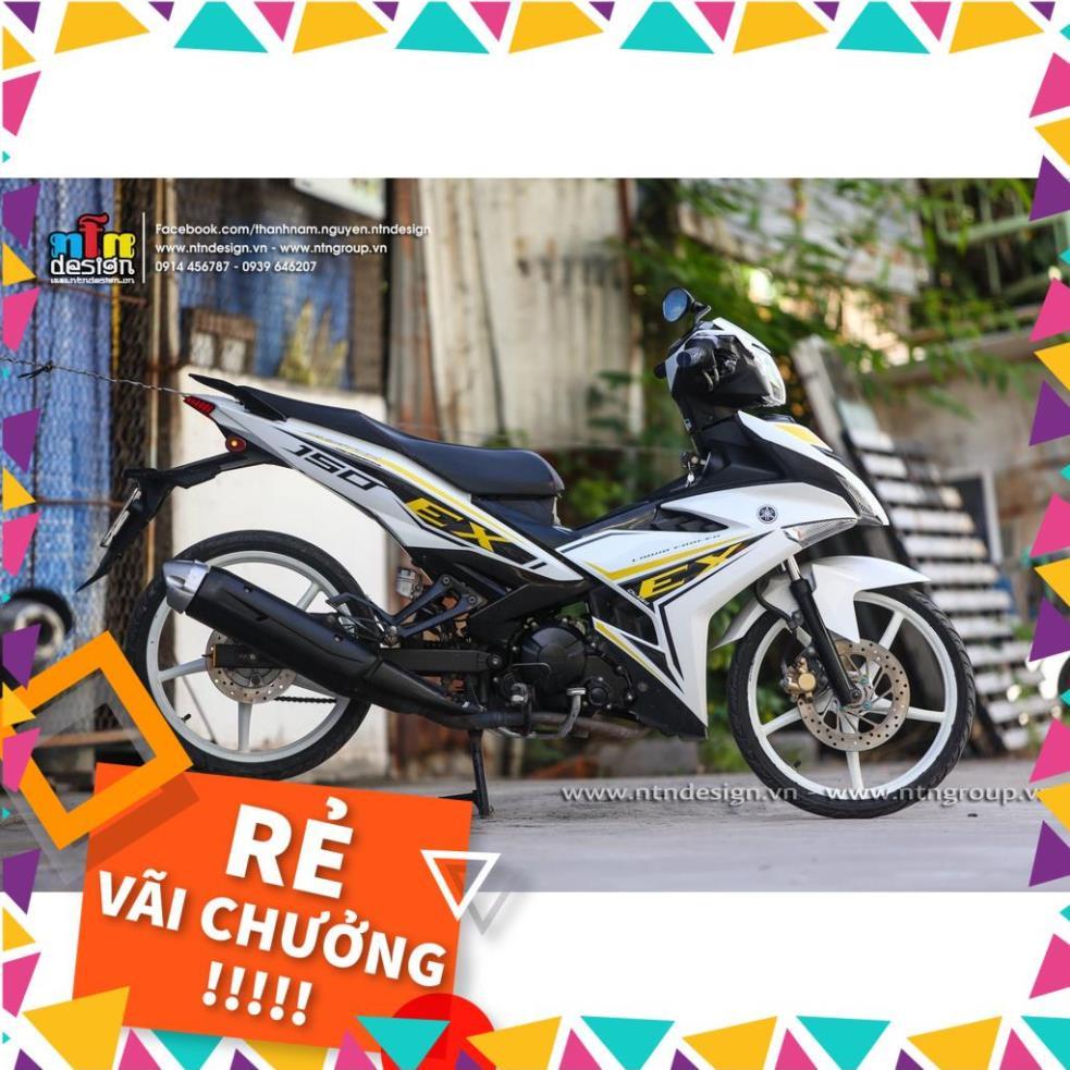 Tem Rời Exciter 150 Mẫu Chữ Ex Trắng Đen Vàng