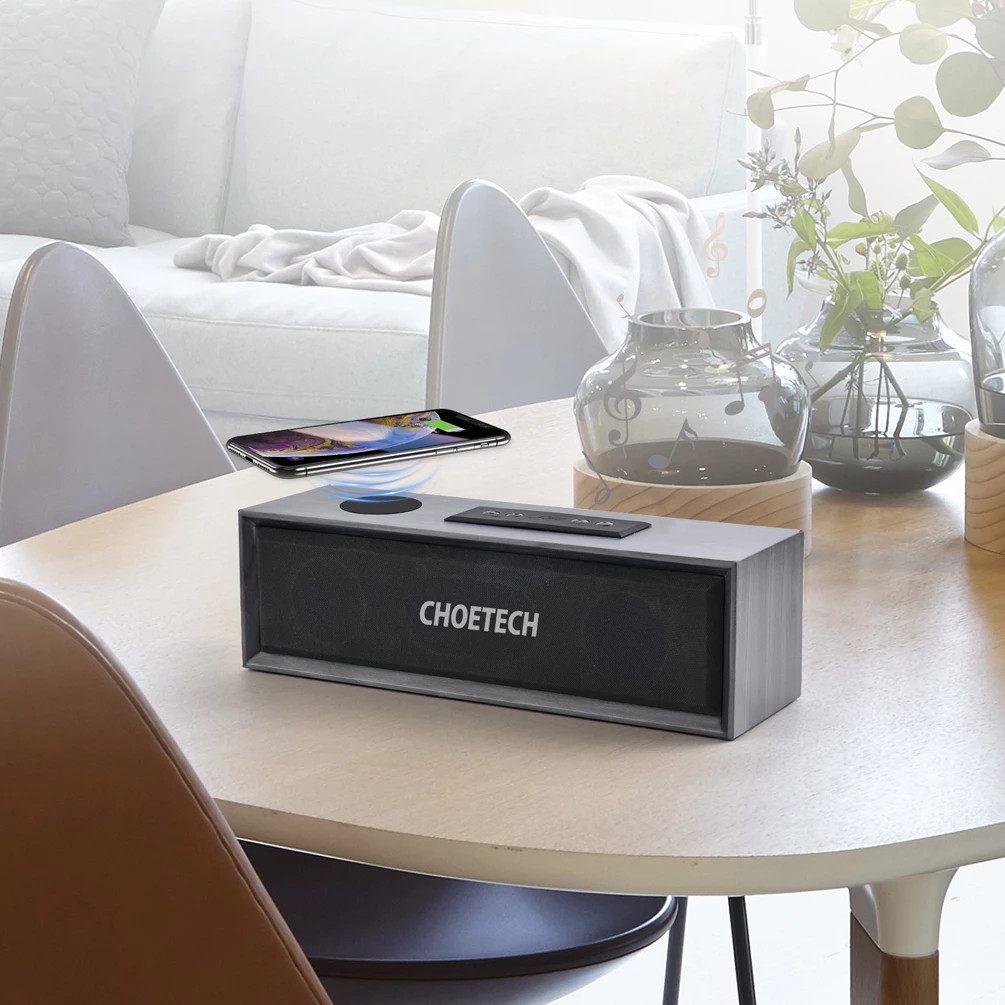 Loa Bluetooth Choetech T561-S kết hợp sạc không dây - Hàng Chính Hãng