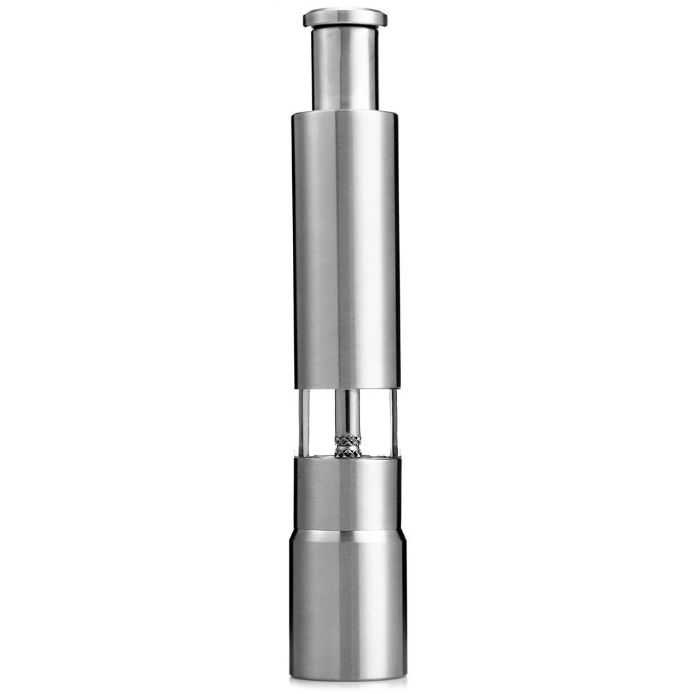 Dụng cụ xay tiêu bấm + rắc muối tiêu tại chỗ