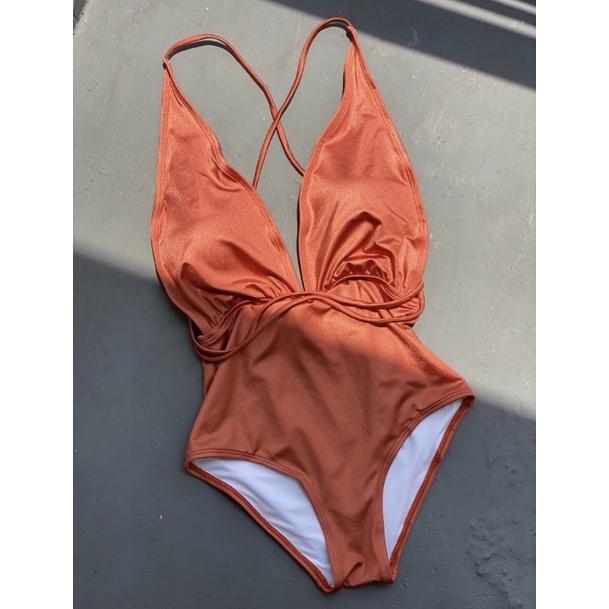 Bikini cổ sâu 1 mảnh V-Cut cột dây_Emma