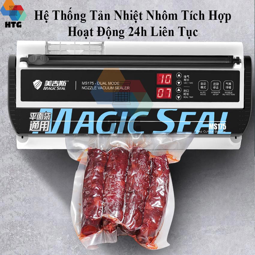 Máy hút chân không thực phẩm tự động, không kén túi MS175, Hàng Chính Hãng